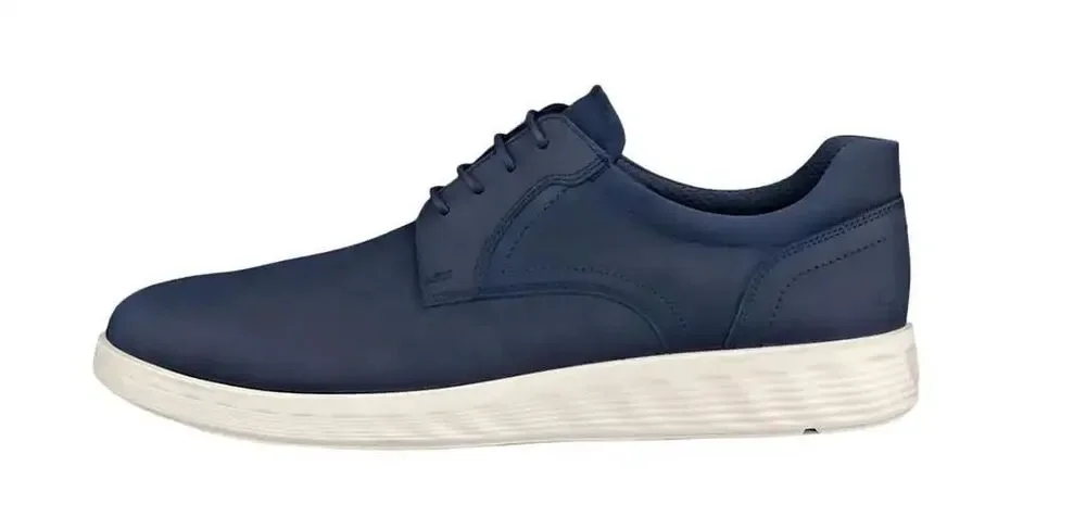 Ecco Men's Lite Hybrid Plain Toe Lace-up Nubuck Derby Shoes Blue SZ 41 us 7-7.5